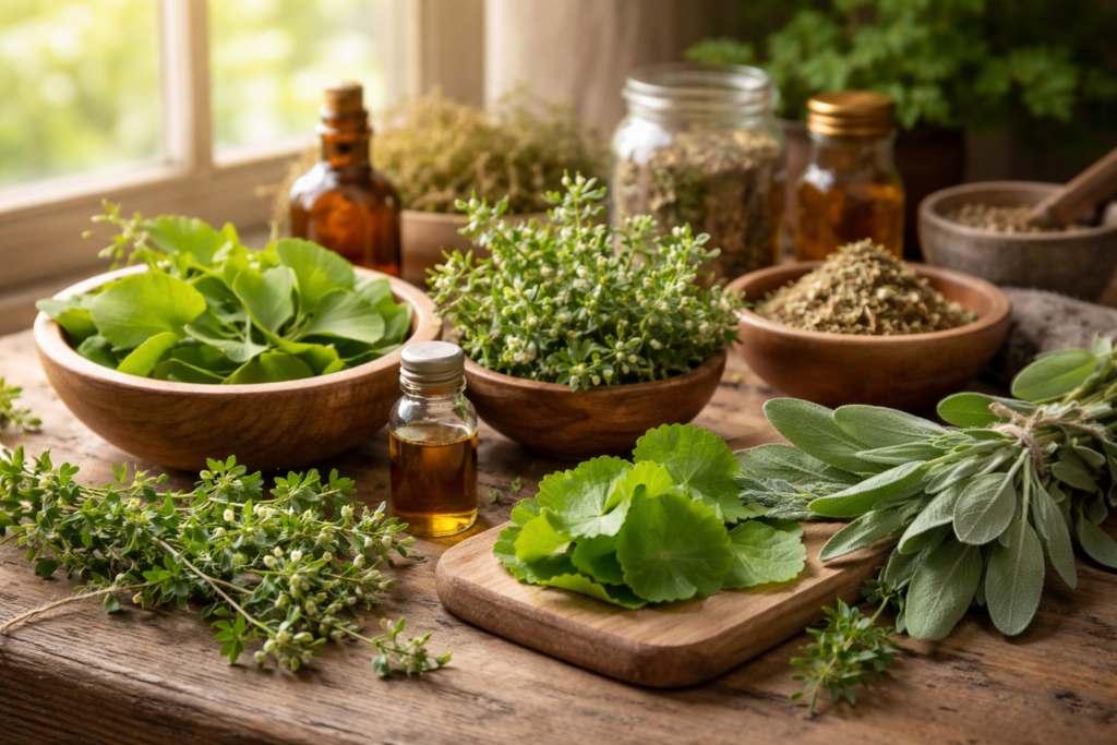 Herbs supporting mental clarity